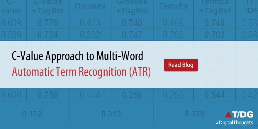 C-value approach to multi-word automatic term recognition (ATR)