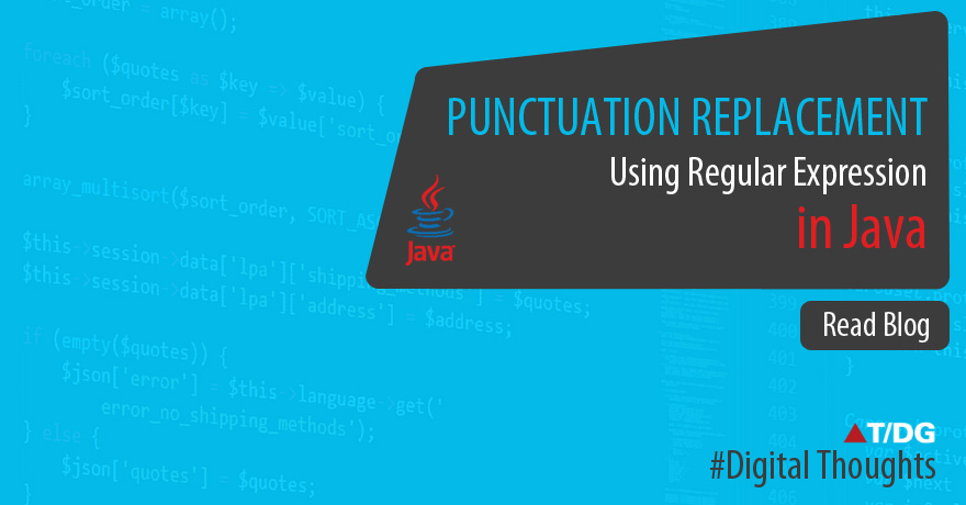 Punctuation replacement using regular expression