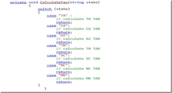 switch case statements example