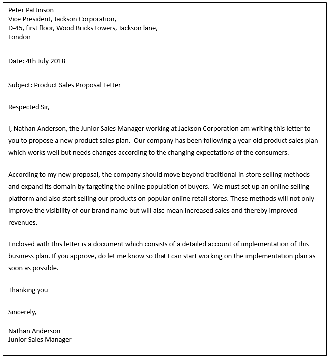 best business proposal email sample