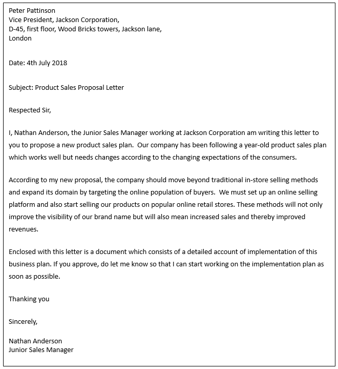 how to write a business proposal email example